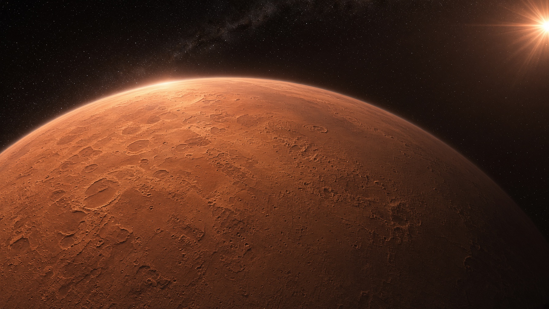 Mars in orbit